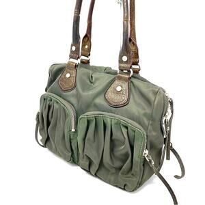 MZ WALLACE SMALL SHOULDER TOTE BAG PUTTY GREEN